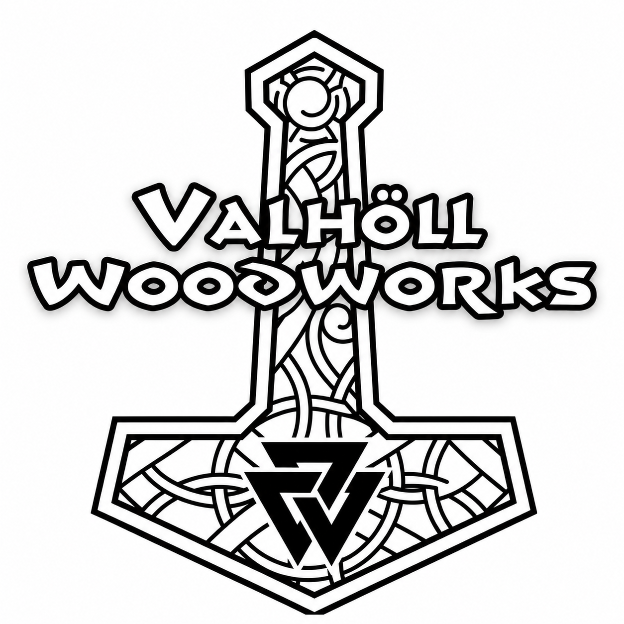 Valholl Woodworks Mjollnir logo